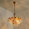 Crystal Glass Gilt Brass Chandelier from Palwa, 1960s, Set of 2 10