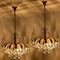 Crystal Glass Gilt Brass Chandelier from Palwa, 1960s, Set of 2 7