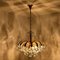 Crystal Glass Gilt Brass Chandelier from Palwa, 1960s, Set of 2 8