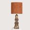 Ceramic Lamp by Bernard Rooke with Custom Made Silk Lampshade by René Houben, 1960s 3