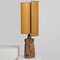 Keramiklampe von Bernard Rooke mit neuem kundenspezifischen Lampenschirm aus Seide von René Houben, 1960er 15