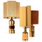 Bitossi Table Lamps with Custom Made Silk Shades by Rene Houben, Set of 3 1