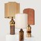 Bitossi Table Lamps with Custom Made Silk Shades by Rene Houben, Set of 3, Image 14