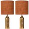 Bitossi Lamps from Bergboms with Custom Made Silk Shades by Rene Houben, Set of 2, Image 1