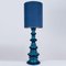 Große Lampe aus Keramik mit neuen Maßgeschneiderten Lampenschirmen aus Seide René Houben, 2er Set 4
