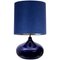 Ceramic Table Lamp with New Silk Custom Made Lampshade by René Houben, 1960s 1