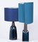 Soholm Table Lamps with New Silk Custom Made Lampshades by René Houben 1960, Set of 2, Image 3