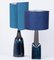 Soholm Table Lamps with New Silk Custom Made Lampshades by René Houben 1960, Set of 2, Image 5