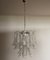 Lámpara de araña de cristal de Murano blanco con estilo de Mazzega, Imagen 1