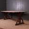 Gothic Pine Trestle Table / Library Table, 1850s 1