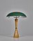 Table Lamp with Green Shade by Hans Bergström for Asea, Sweden, 1950s 3