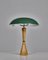 Table Lamp with Green Shade by Hans Bergström for Asea, Sweden, 1950s, Image 3