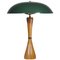 Table Lamp with Green Shade by Hans Bergström for Asea, Sweden, 1950s 1