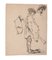 Sconosciuto - Musicista - Matita originale e penna su carta - XIX secolo, Immagine 1