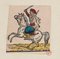 Unknown - Arab Knight - Original Hand-color Etching on Paper - 18th Century 1