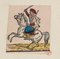 Unknown - Arab Knight - Original Hand-color Etching on Paper - 18th Century, Image 1