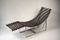 Rosewood and Anodized Metal Lounge Chair, 1980s 5