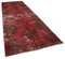 Vintage Turkish Red Overdyed Runner Rug 2