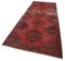 Vintage Turkish Red Overdyed Runner Rug 3