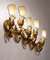 Wrought Iron Wall Light Gilded in Gold, 1950s, Image 6