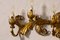 Wrought Iron Wall Light Gilded in Gold, 1950s, Image 7