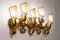 Wrought Iron Wall Light Gilded in Gold, 1950s, Image 2