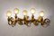 Wrought Iron Wall Light Gilded in Gold, 1950s 4