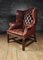 Georgian Style Buttoned Leather Wing Chair, 1960s 12