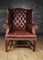 Georgian Style Buttoned Leather Wing Chair, 1960s 13