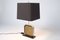 Vintage Brass Etched 23CT Gold Table Lamp by Georges Mathias, Belgium 2