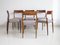 Danish Wooden Dining Chairs, 1960s, Set of 6 3