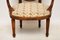 Antique French Carved Walnut Salon Armchair 9