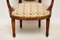 Antique French Carved Walnut Salon Armchair, Image 9
