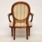 Antique French Carved Walnut Salon Armchair 4