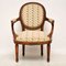 Antique French Carved Walnut Salon Armchair, Image 1