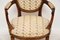 Antiker Französischer Salon Sessel aus geschnitztem Nussholz 10