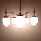 Lampe à Suspension Rouge Style Stilnovo, 1960s 3