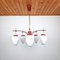 Red Pendant Lamp in Style of Stilnovo, 1960s 1