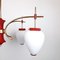 Lampe à Suspension Rouge Style Stilnovo, 1960s 12