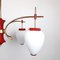 Red Pendant Lamp in Style of Stilnovo, 1960s 12