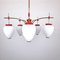 Red Pendant Lamp in Style of Stilnovo, 1960s 7