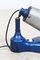 Kleine Seltsame Industrielle Tischlampe mit Original Blauen Details, 1950er 5