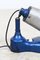 Tiny Strange Industrial Table Lamp with Original Blue Details, 1950s 5