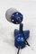 Kleine Seltsame Industrielle Tischlampe mit Original Blauen Details, 1950er 4