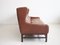 Scandinavian Brown Leather 3-Seater Sofa, 1960s 12