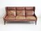 Scandinavian Brown Leather 3-Seater Sofa, 1960s 2