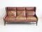 Scandinavian Brown Leather 3-Seater Sofa, 1960s, Image 2