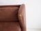 Scandinavian Brown Leather 3-Seater Sofa, 1960s 6