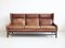 Scandinavian Brown Leather 3-Seater Sofa, 1960s 1