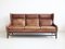 Scandinavian Brown Leather 3-Seater Sofa, 1960s, Image 1